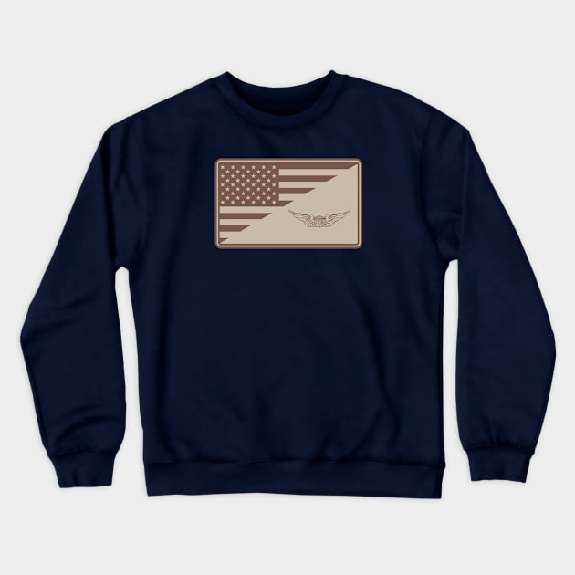 Army Aviation Wings Patch (desert subdued) Crewneck Sweatshirt by TCP